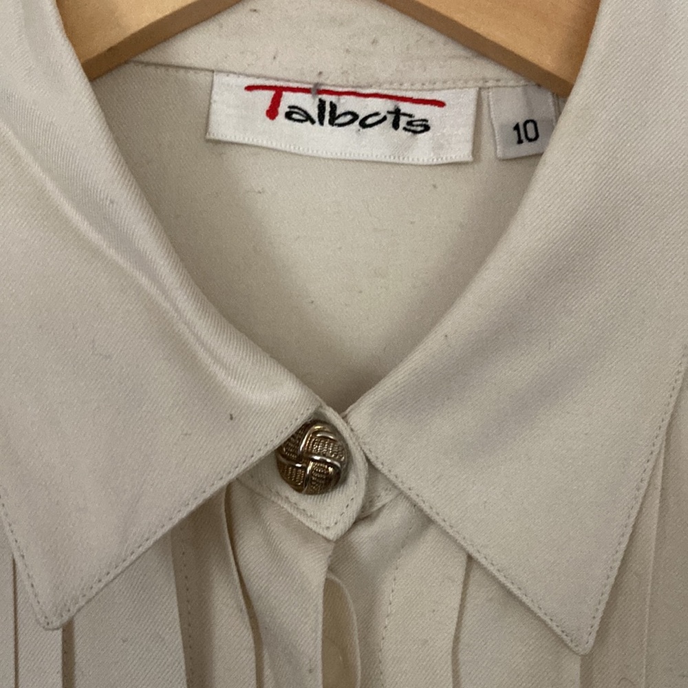 Talbots Cream Button-Down - image 2